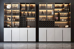 酒柜厨房餐边柜展示柜开放格家装