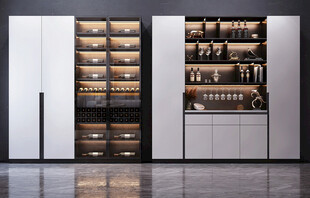 酒柜厨房餐边柜展示柜开放格家装