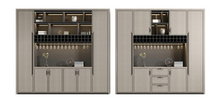 酒柜厨房餐边柜展示柜开放格家装