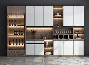 酒柜厨房餐边柜展示柜开放格家装
