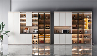 酒柜厨房餐边柜展示柜开放格家装