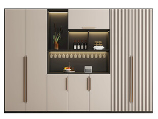 酒柜厨房餐边柜展示柜开放格家装