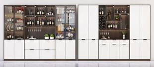 酒柜厨房餐边柜展示柜开放格家装