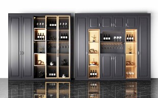 酒柜厨房餐边柜展示柜开放格家装