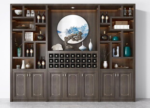 酒柜厨房餐边柜展示柜开放格家装