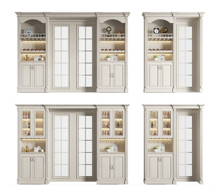 酒柜厨房餐边柜展示柜开放格家装