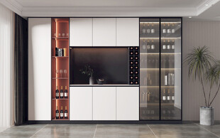 酒柜厨房餐边柜展示柜开放格家装