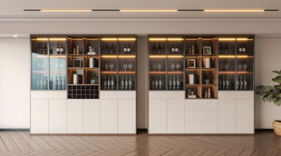 酒柜厨房餐边柜展示柜开放格家装