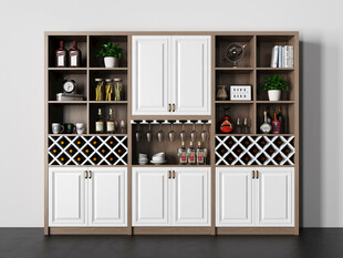 酒柜厨房餐边柜展示柜开放格家装