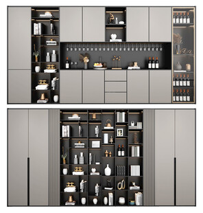 酒柜厨房餐边柜展示柜开放格家装