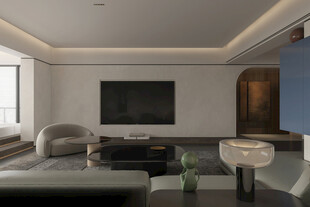 电视机满墙柜客厅装饰现代简约风