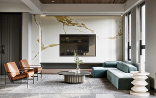 电视机满墙柜客厅装饰现代简约风