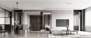 电视机满墙柜客厅装饰现代简约风