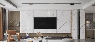 电视机满墙柜客厅装饰现代简约风