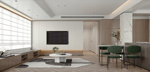 电视机满墙柜客厅装饰现代简约风