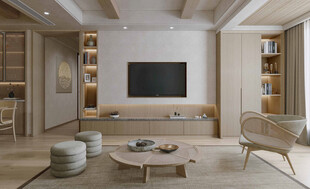 电视机满墙柜客厅装饰现代简约风