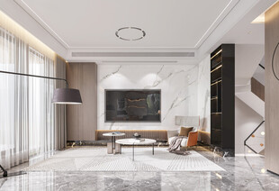 电视机满墙柜客厅装饰现代简约风