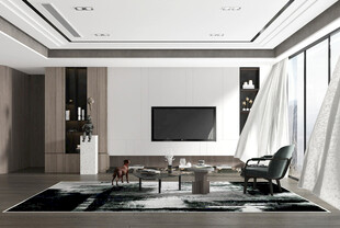 电视机满墙柜客厅装饰现代简约风