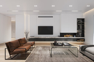 电视机满墙柜客厅装饰现代简约风