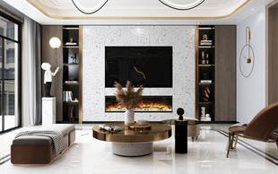 电视机满墙柜客厅装饰现代简约风