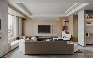 电视机满墙柜客厅装饰现代简约风