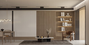 电视机满墙柜客厅装饰现代简约风