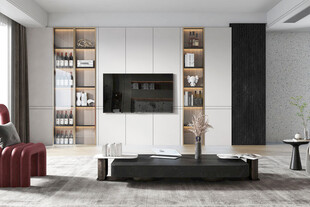 电视机满墙柜客厅装饰现代简约风