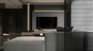 电视机满墙柜客厅装饰现代简约风