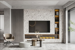 电视机满墙柜客厅装饰现代简约风