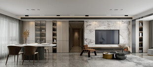 电视机满墙柜客厅装饰现代简约风