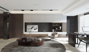 电视机满墙柜客厅装饰现代简约风