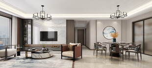 电视机满墙柜客厅装饰现代简约风