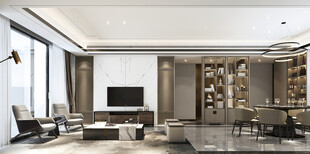 电视机满墙柜客厅装饰现代简约风