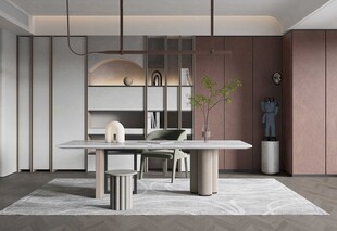 现代简约高级感多功能新中式书房