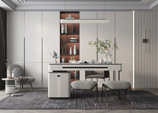 现代简约高级感多功能新中式书房