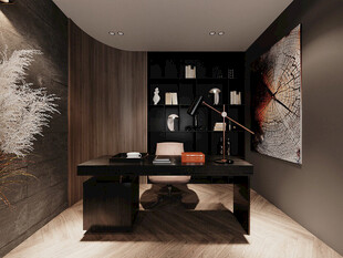 现代简约高级感多功能新中式书房