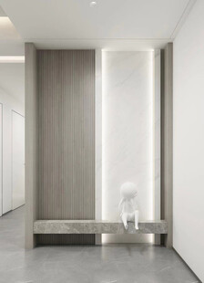 鞋柜玄关入户大门高级感全屋定制