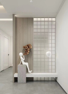 鞋柜玄关入户大门高级感全屋定制