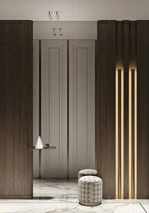 鞋柜玄关入户大门高级感全屋定制