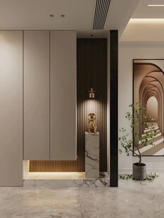 鞋柜玄关入户大门高级感全屋定制