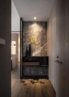 鞋柜玄关入户大门高级感全屋定制