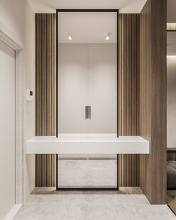 鞋柜玄关入户大门高级感全屋定制