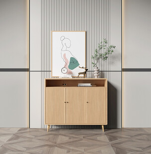 鞋柜玄关入户大门高级感全屋定制