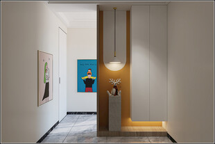 鞋柜玄关入户大门高级感全屋定制