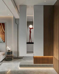 鞋柜玄关入户大门高级感全屋定制