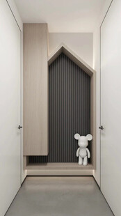 鞋柜玄关入户大门高级感全屋定制