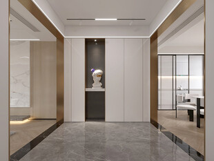 鞋柜玄关入户大门高级感全屋定制