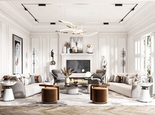 客厅美式简约风格大豪宅装修饰品