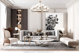 客厅美式简约风格大豪宅装修饰品