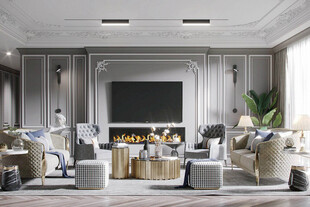 客厅美式简约风格大豪宅装修饰品